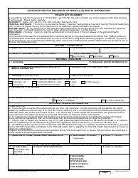 Document preview: DD Form 2870 Authorization for Disclosure of Medical or Dental Information