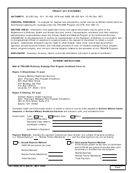 DD Form 2814 Pharmacy Redesign Pilot Program Enrollment, Page 2