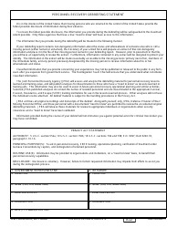 Document preview: DD Form 2810 Personnel Recovery Debriefing Statement