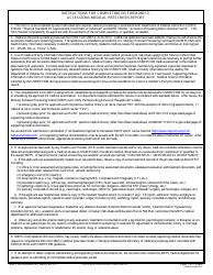Document preview: DD Form 2807-2 Accessions Medical Prescreen Report