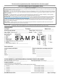 Document preview: DD Form 2796 Post-deployment Health Assessment (Pdha)