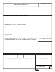 Document preview: DD Form 2770 Abbreviated Medical Record