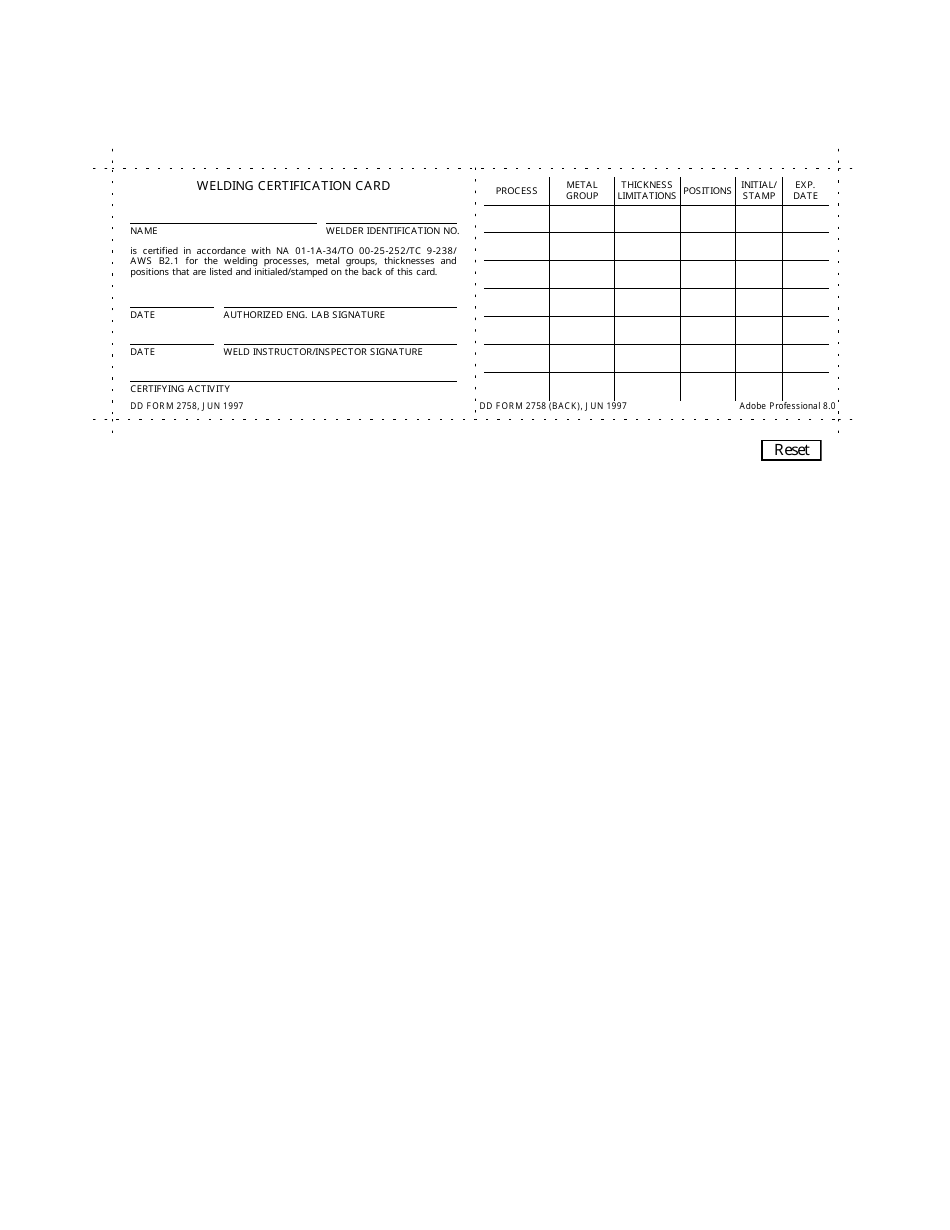 DD Form 2758 Fill Out Sign Online And Download Fillable PDF