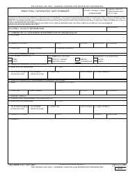 DD Form 2737 Industrial Capabilities Questionnaire