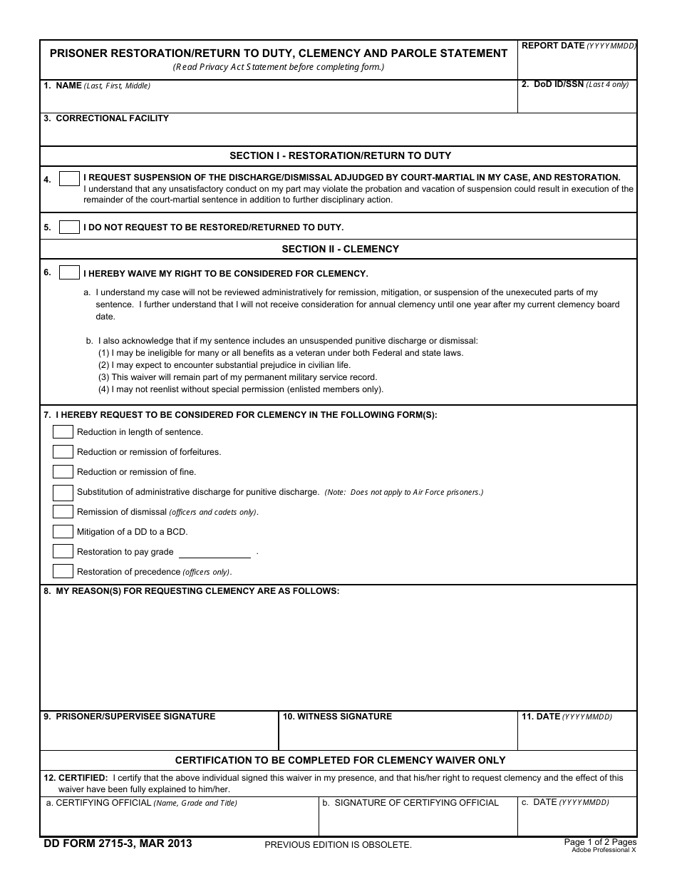DD Form 2715-3 - Fill Out, Sign Online and Download Fillable PDF ...