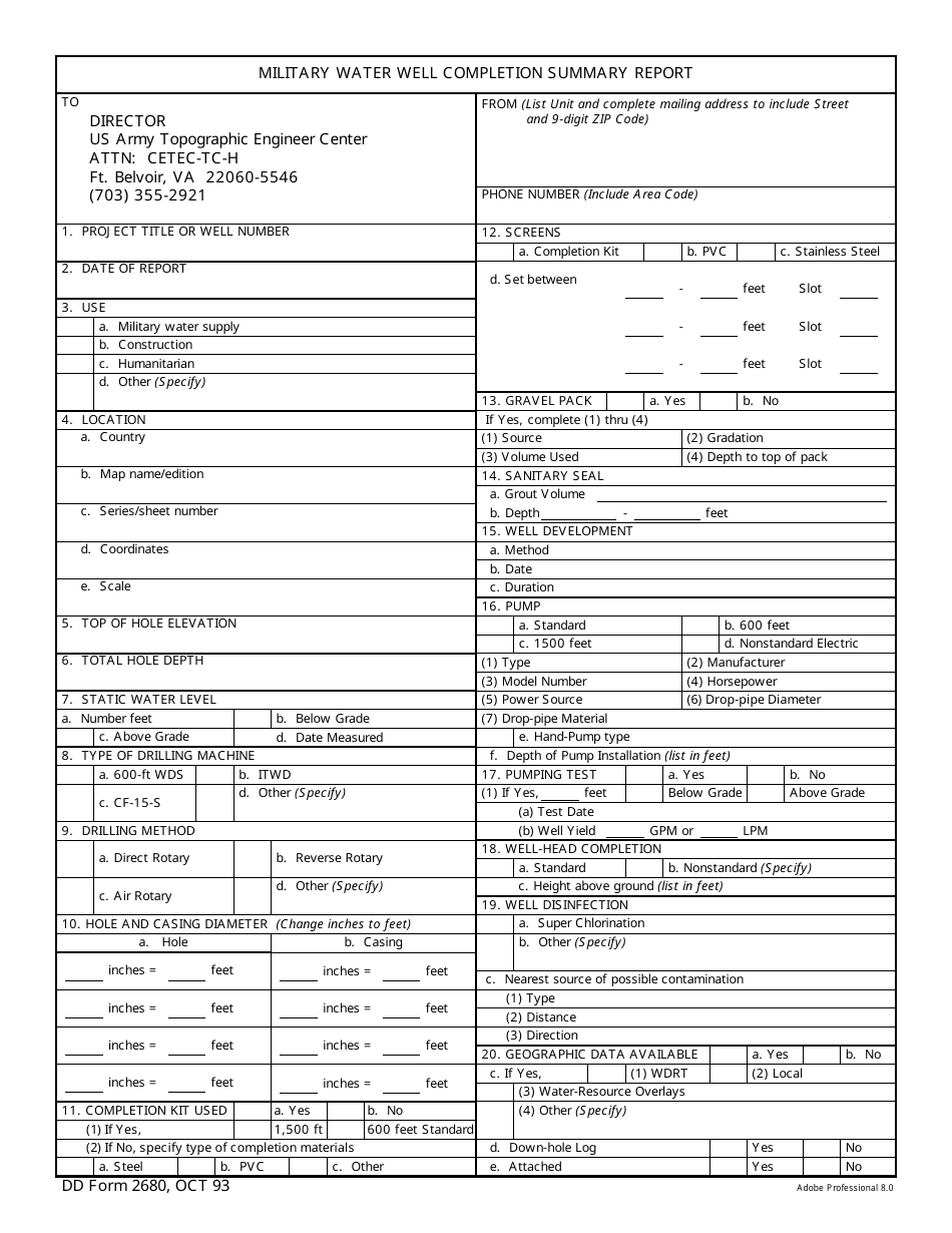 DD Form 2680 - Fill Out, Sign Online and Download Fillable PDF ...