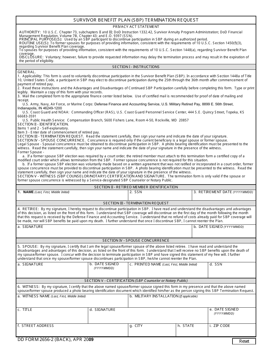 DD Form 2656 2 Fill Out Sign Online And Download Fillable PDF