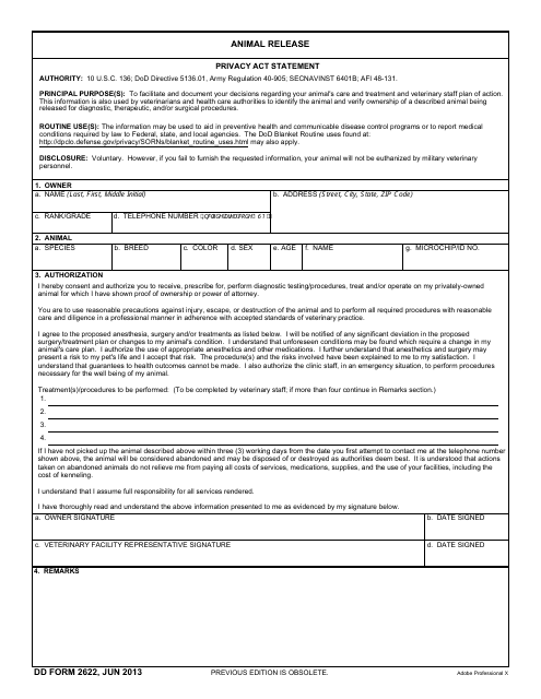 DD Form 2622  Printable Pdf