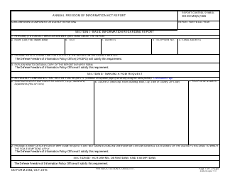 Document preview: DD Form 2564 Annual Freedom of Information Act Report