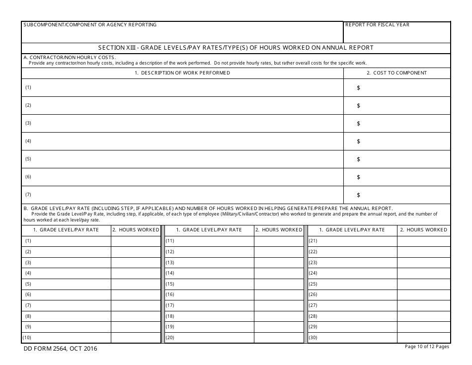 Dd Form 2564 Fill Out Sign Online And Download Fillable Pdf