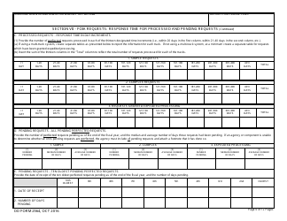 DD Form 2564 Annual Freedom of Information Act Report, Page 6