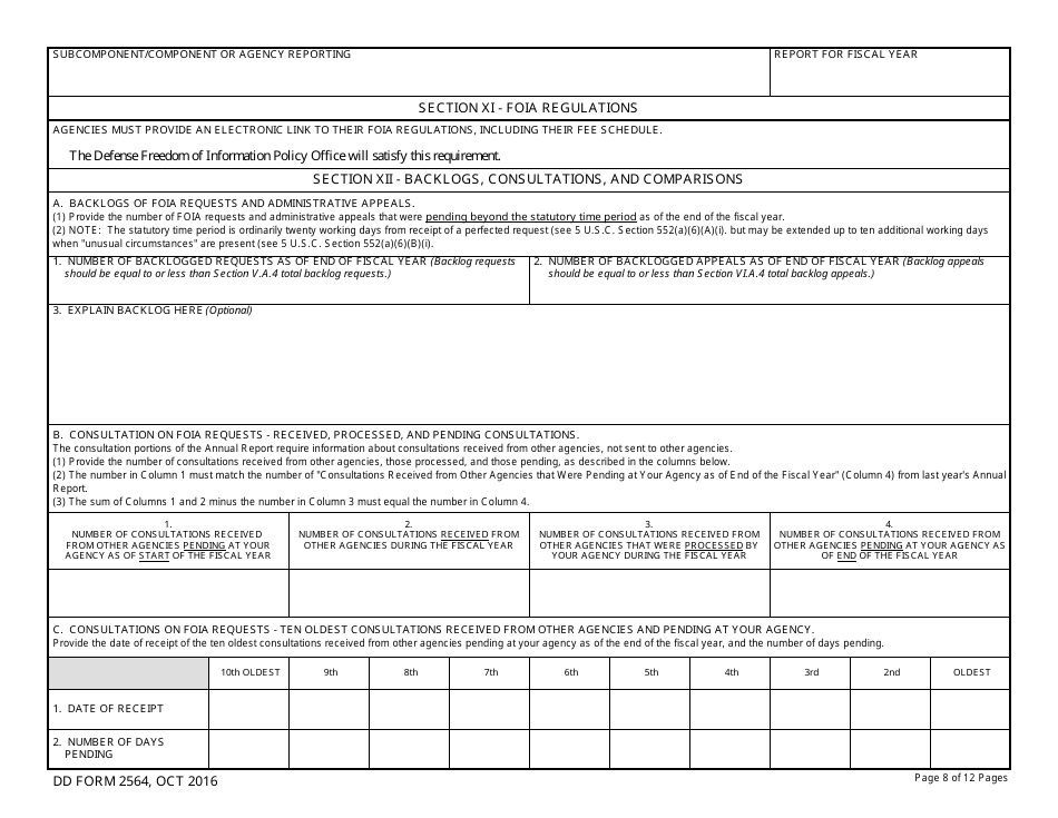 Dd Form 2564 Fill Out Sign Online And Download Fillable Pdf