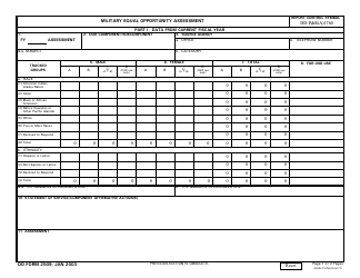 DD Form 2509 Military Equal Opportunity Assessment