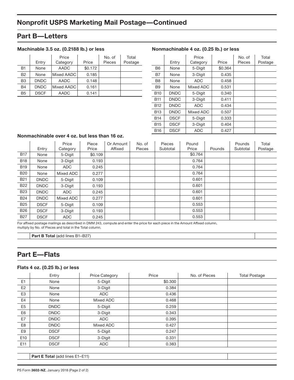 PS Form 3602-NZ - Fill Out, Sign Online and Download Printable PDF ...
