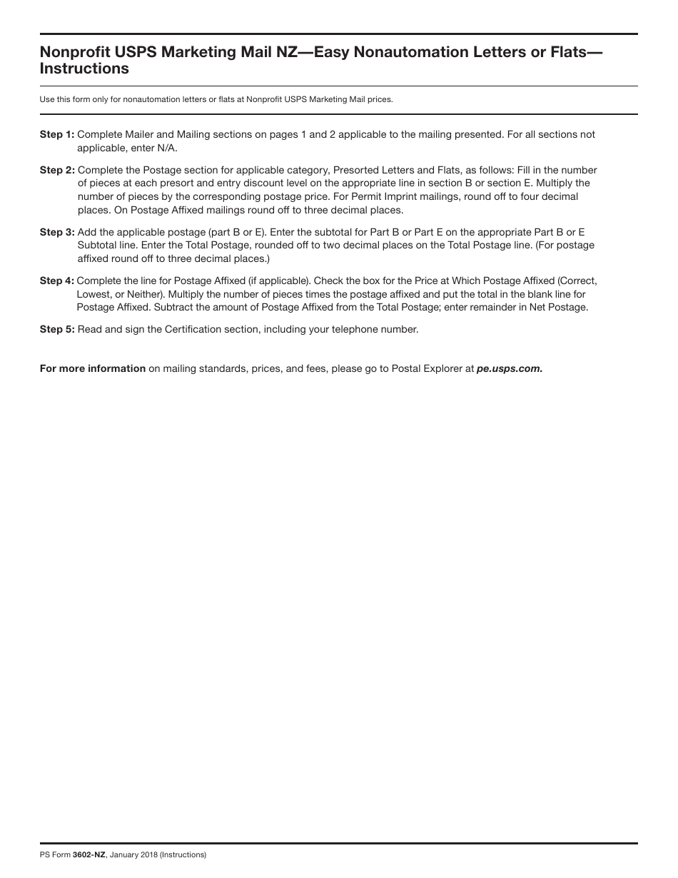 PS Form 3602-NZ - Fill Out, Sign Online and Download Printable PDF ...