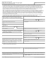 PS Form 1583 &quot;Application for Delivery of Mail Through Agent&quot;