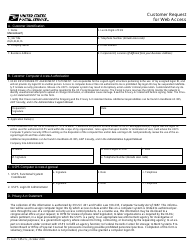 Document preview: PS Form 1357-C Customer Request for Web Access