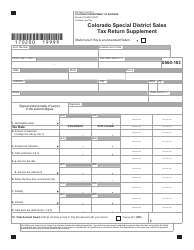 Form DR0200 Colorado Special District Sales Tax Return Supplement - Colorado, Page 3