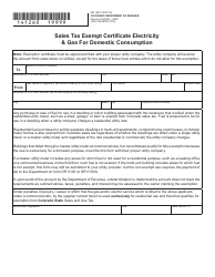 Document preview: Form DR1260 Sales Tax Exempt Certificate Electricity & Gas for Domestic Consumption - Colorado