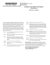 Form DR1510 Aviation Fuel Sales Tax Return - Colorado