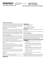 Form DR0100 Colorado Retail Sales Tax Return With Deductions &amp; Exemptions Schedules - Colorado, Page 2