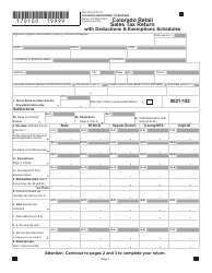 Form DR0100 Colorado Retail Sales Tax Return With Deductions &amp; Exemptions Schedules - Colorado, Page 6