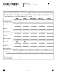Form DR0100 Colorado Retail Sales Tax Return With Deductions &amp; Exemptions Schedules - Colorado, Page 8