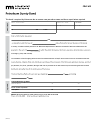 Document preview: Form PDO-102 Petroleum Surety Bond - Minnesota