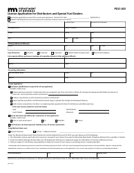 Document preview: Form PDO-100 License Application for Distributors and Special Fuel Dealers - Minnesota