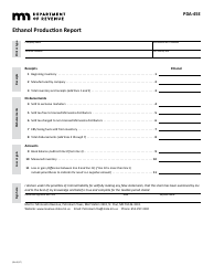 Document preview: Form PDA-45E Ethanol Production Report - Minnesota