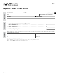 Document preview: Form ORG-1 Organic Oil Motor Fuel Tax Return - Minnesota
