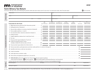 Form LB56F Farm Winery Tax Return - Minnesota