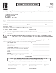 Form DR-15AIR Sales and Use Tax Return for Aircraft - Florida