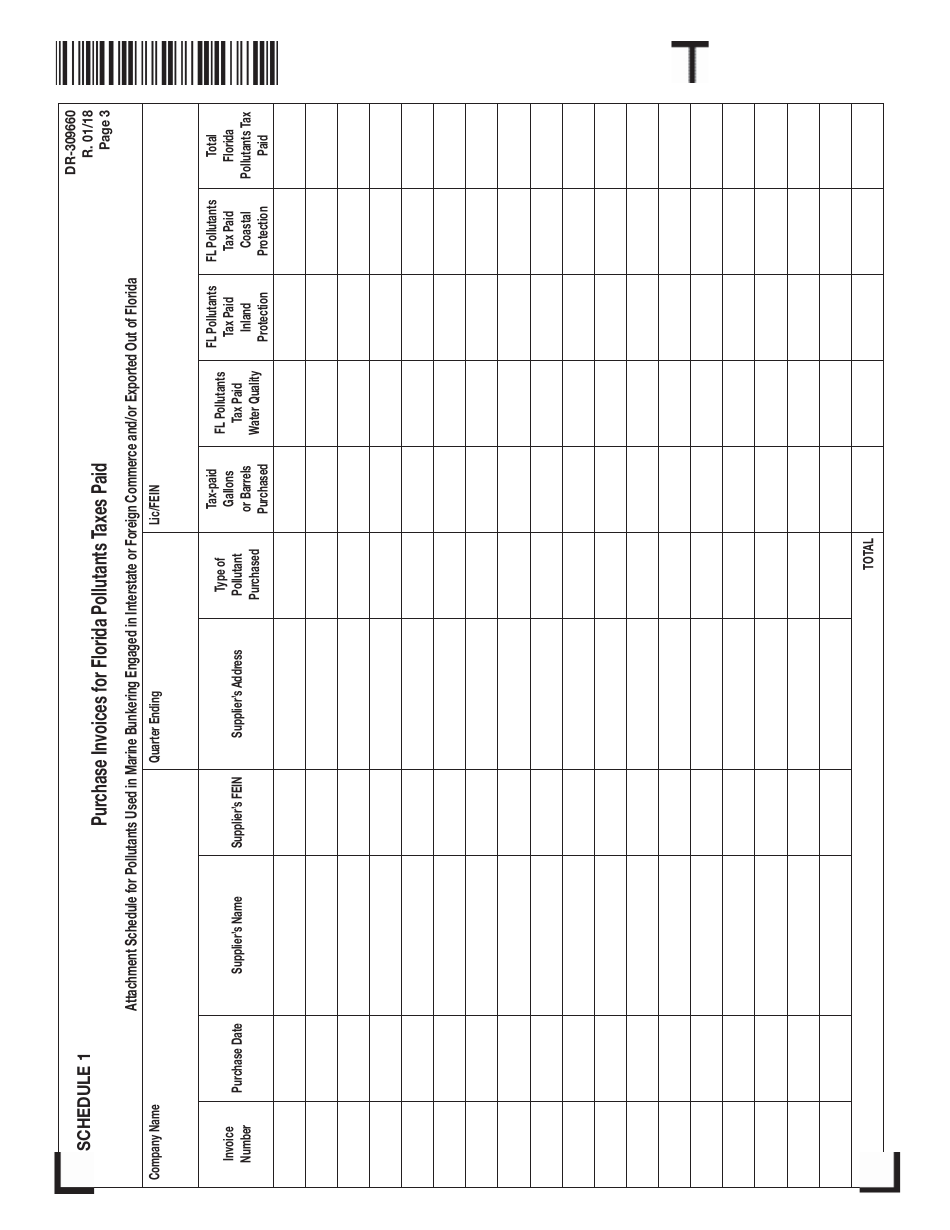 Form DR-309660 Application for Pollutants Tax Refund - Florida, Page 3