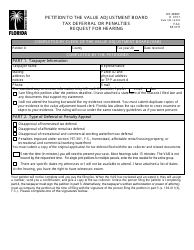 Document preview: Form DR-486DP Petition to the Value Adjustment Board Tax Deferral or Penalties Request for Hearing - Florida