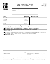 Document preview: Form DR-485WI Value Adjustment Board - Withdrawal of Petition - Florida