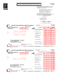 Document preview: Form E911-PPW Florida Prepaid Wireless E911 Fee Return - Florida