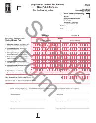 Sample Form DR-190 Application for Fuel Tax Refund Non-public Schools - Florida