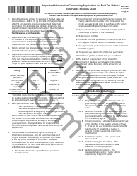 Sample Form DR-190 Application for Fuel Tax Refund Non-public Schools - Florida, Page 2
