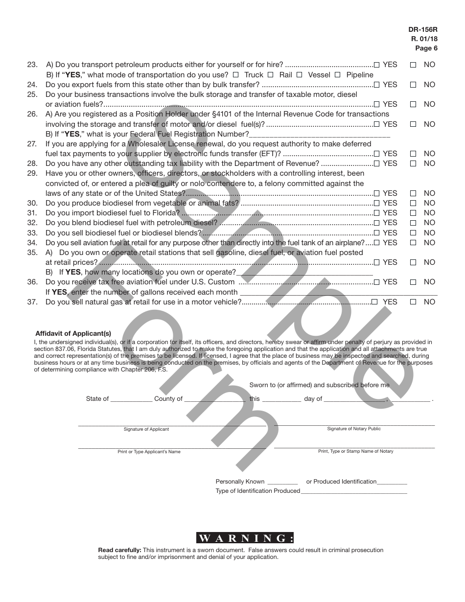 Sample Form DR-156R - Fill Out, Sign Online and Download Printable PDF ...