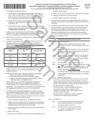 Sample Form DR-138 Application for Fuel Tax Refund Agricultural, Aquacultural, Commercial Fishing or Commercial Aviation Purposes - Florida, Page 2