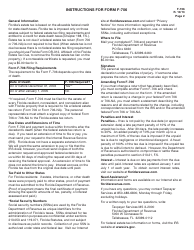 Form F-706 Florida Estate Tax Return for Residents, Nonresidents, and Nonresident Aliens - Florida, Page 2