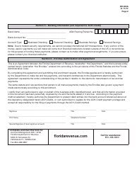 Form DR-600A E-Services Enrollment and Authorization for Other Agency Payments - Florida, Page 2