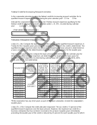Sample Form F-1196 Allocation for Research and Development Tax Credit for Florida Corporate Income/Franchise Tax - Florida, Page 4