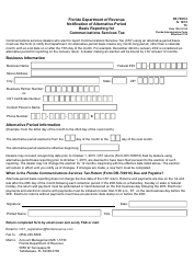 Form DR-700033 &quot;Notification of Alternative-Period Basis Reporting for Communications Services Tax&quot; - Florida