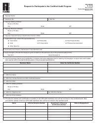 Form DR-342000 Request to Participate in the Certified Audit Program - Florida