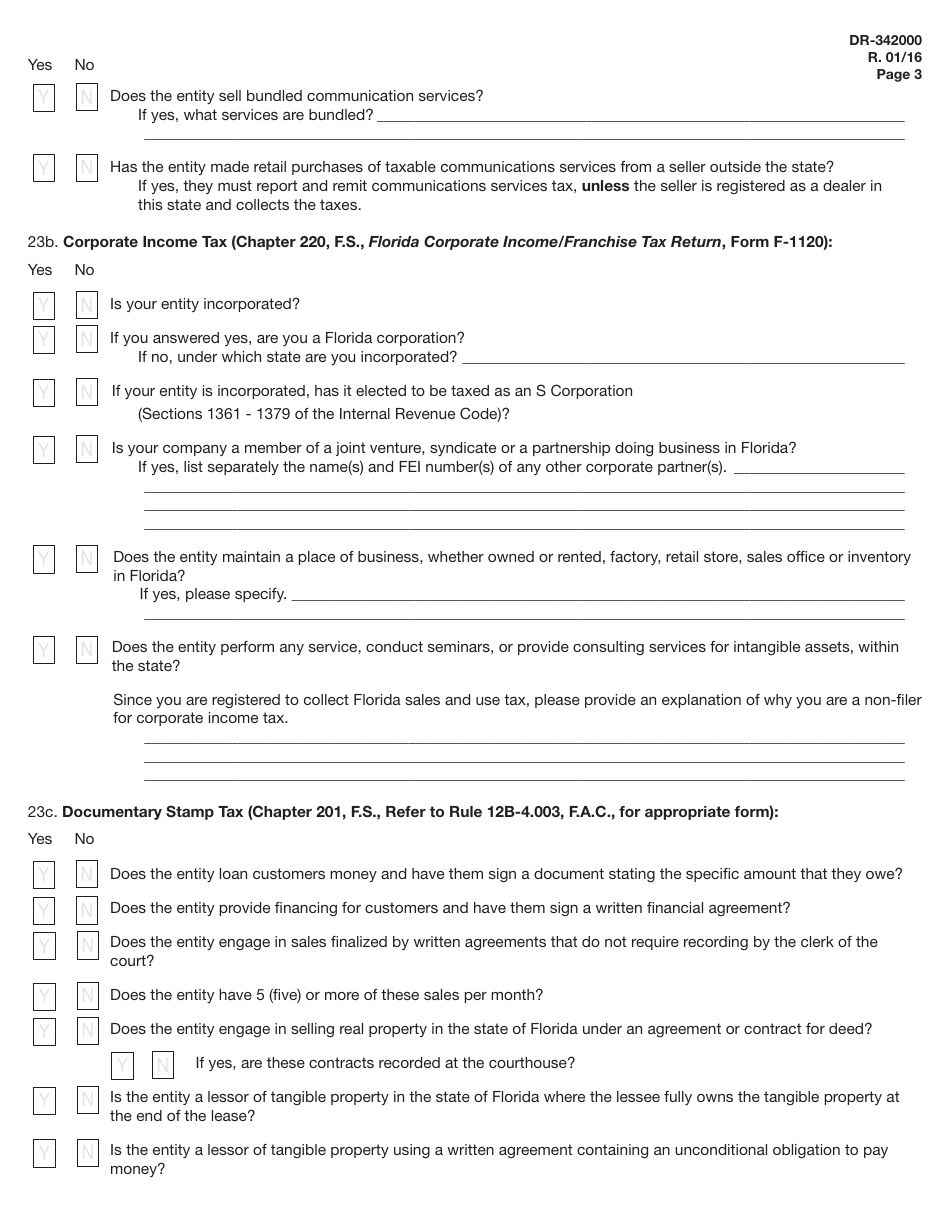 Form DR-342000 Request to Participate in the Certified Audit Program - Florida, Page 3