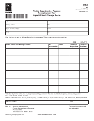 Document preview: Form RTS-10 Reemployment Tax Agent/Client Change Form - Florida