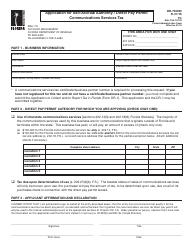 Form DR-700030 Application for Self-accrual Authority / Direct Pay Permit Communications Services Tax - Florida