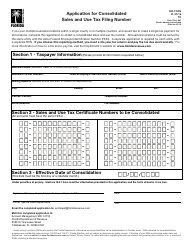 Form DR-1con &quot;Application for Consolidated Sales and Use Tax Filing Number&quot; - Florida